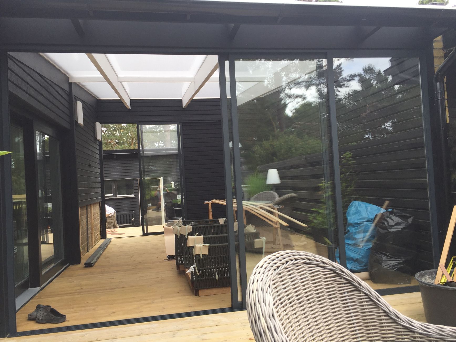 uteplats med avskiljning